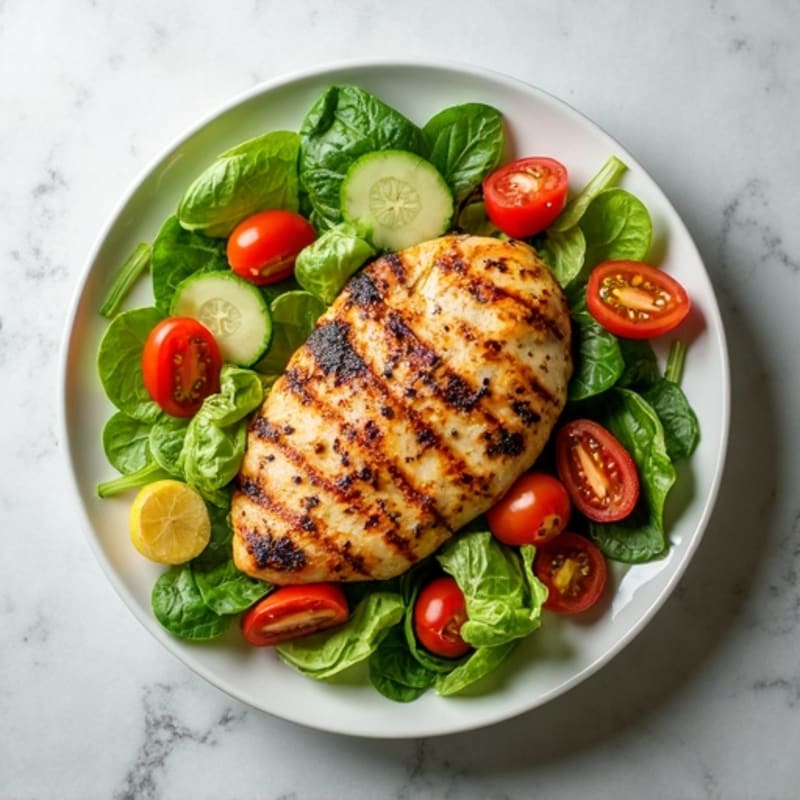 Lemon-Herb Grilled Chicken and Crisp Vegetable Salad