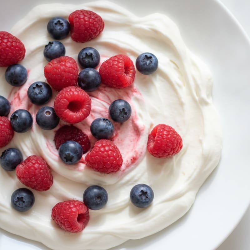 Greek Yogurt Protein Pudding with Mixed Berries