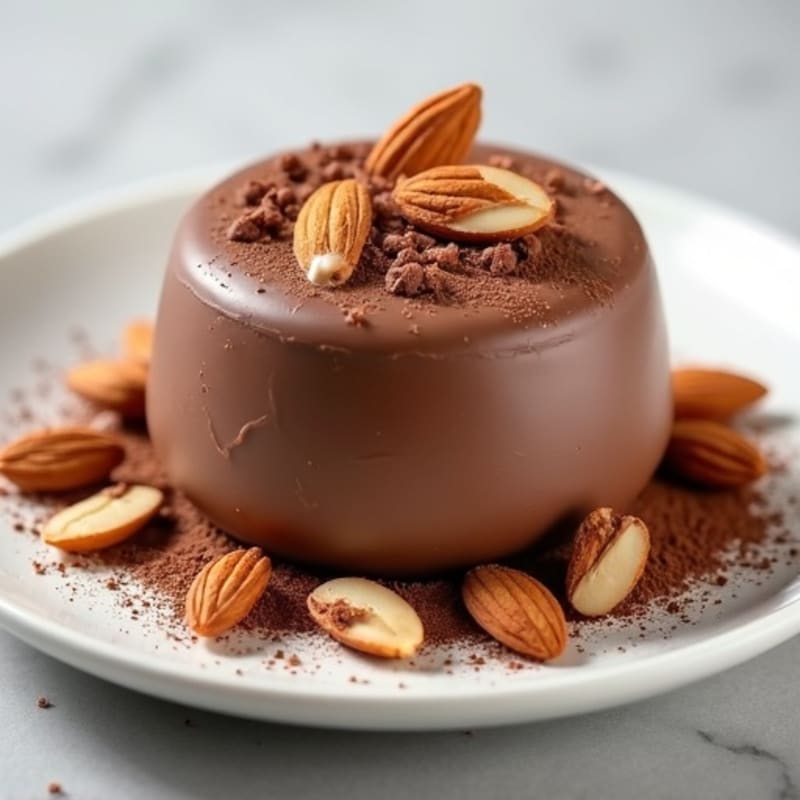 Silky Chocolate Protein Pudding with Almonds