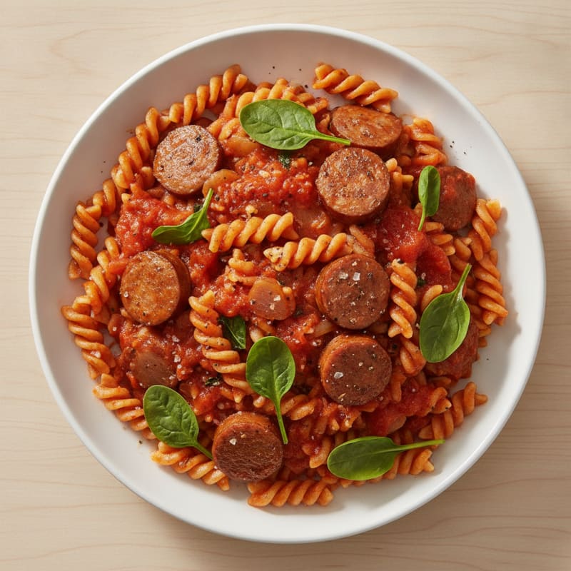 Beef Sausage and Tomato Pasta