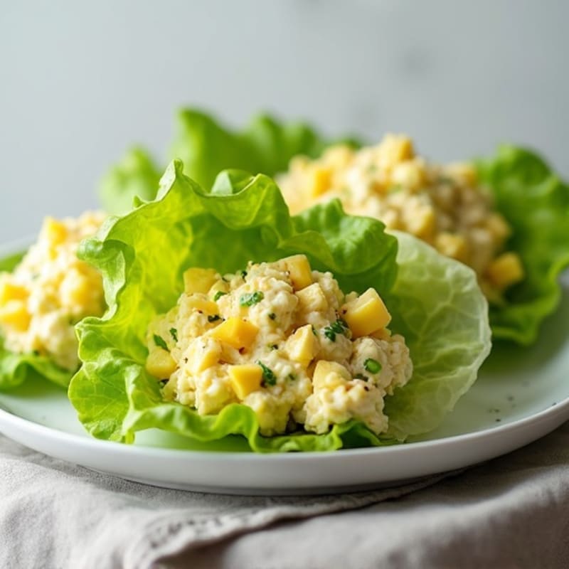 Creamy Egg Salad Lettuce Wraps