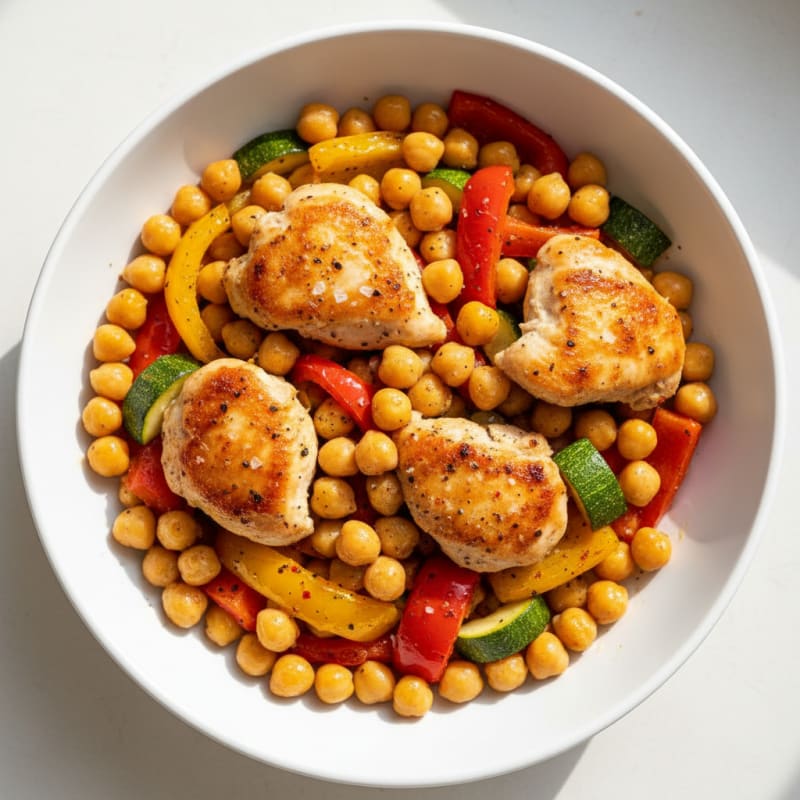 Zesty Roasted Vegetable and Chickpea Bowl