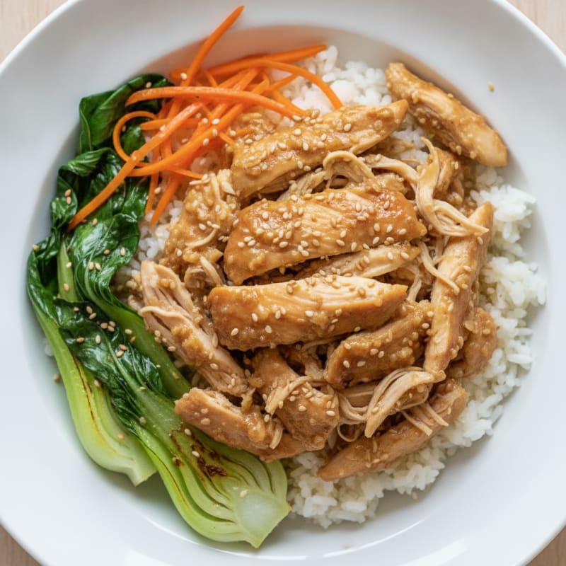 White Miso Shredded Chicken Bowl