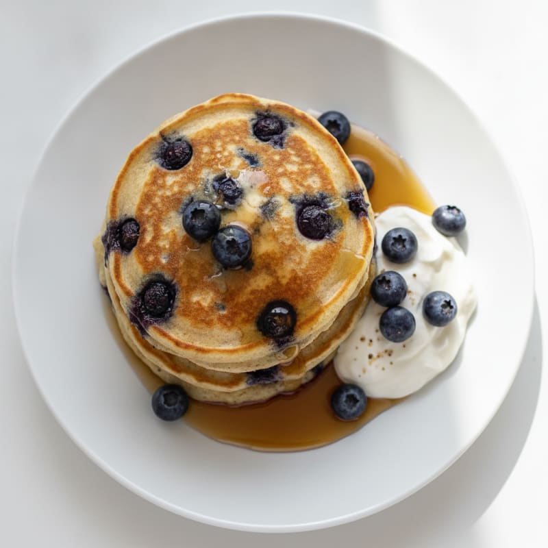 High-Protein Blueberry Ricotta Pancakes