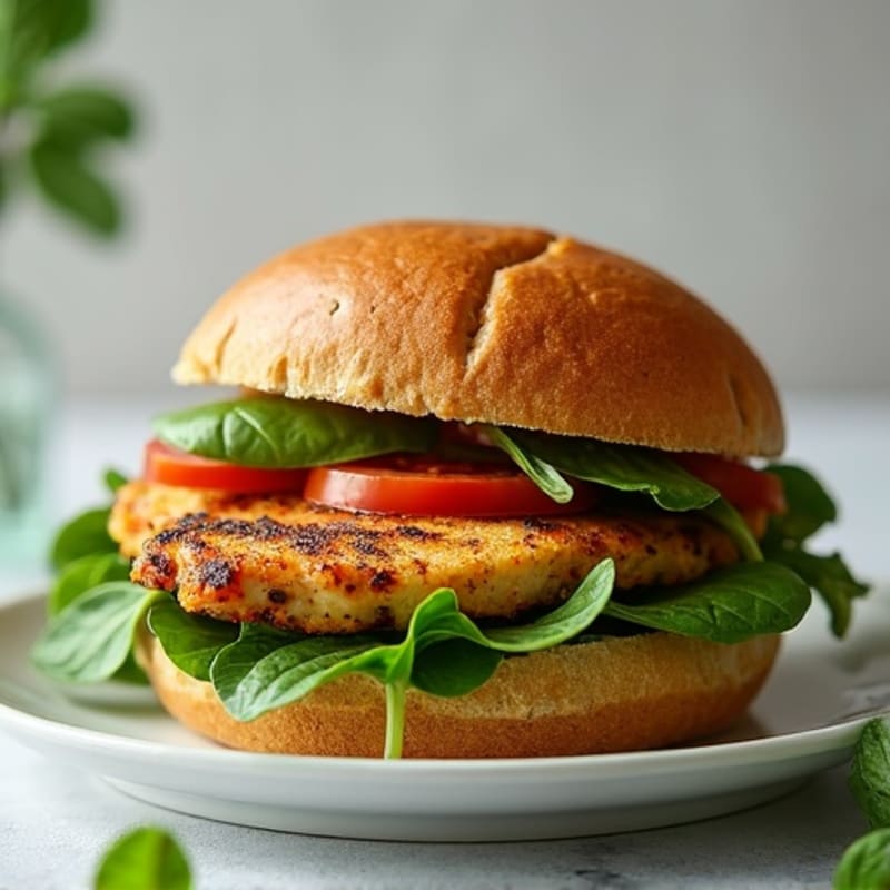 Herb-Pesto Grilled Chicken Sandwich with Fresh Greens