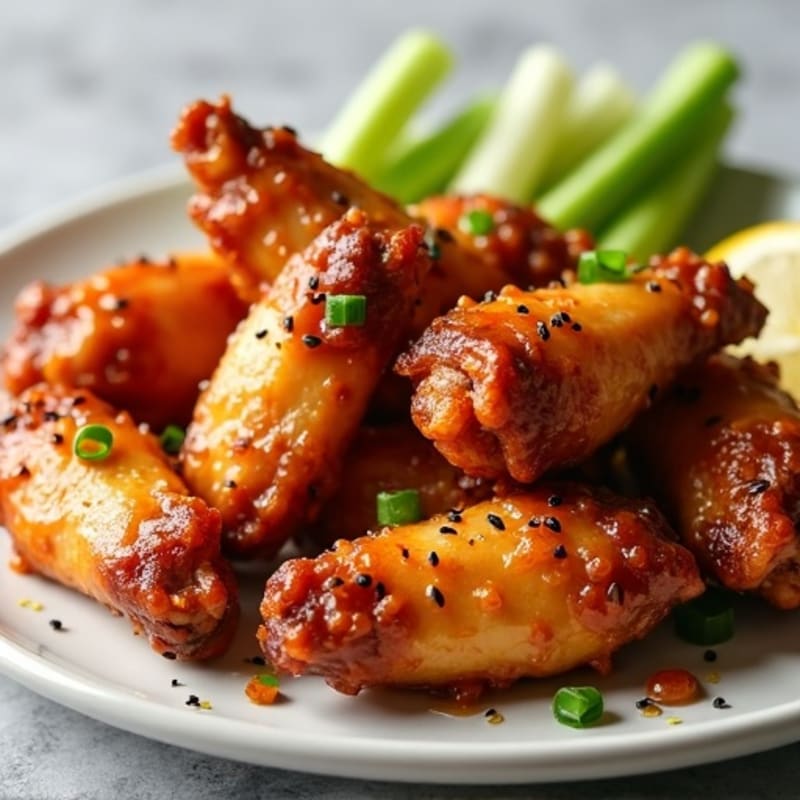 Crispy Baked Honey-Garlic Chicken Wings