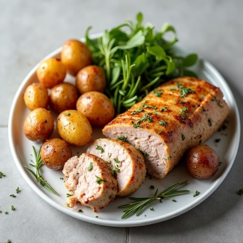 Herb-Roasted Pork Tenderloin with Crispy Roasted Potatoes