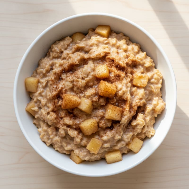Warm Apple Cinnamon Oatmeal
