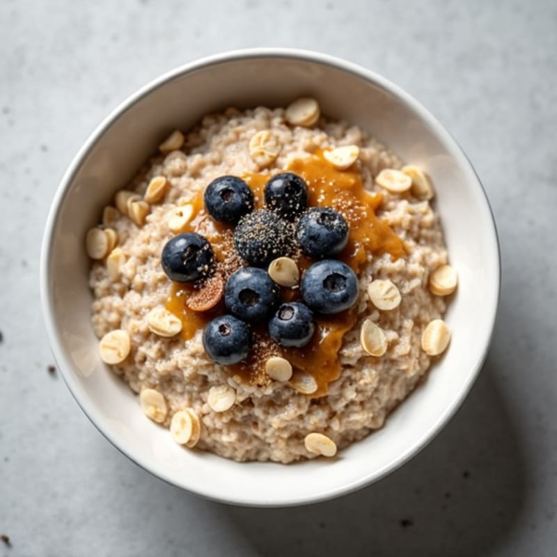 Protein-Packed Vanilla Almond Oatmeal Bowl