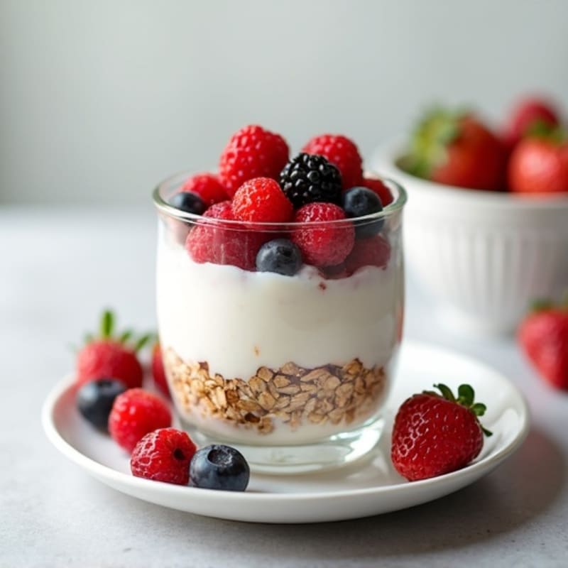 Protein Yogurt Parfait with Crunchy Oats