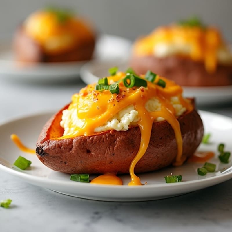 Crispy Bacon-Stuffed Sweet Potatoes with Sharp Cheddar