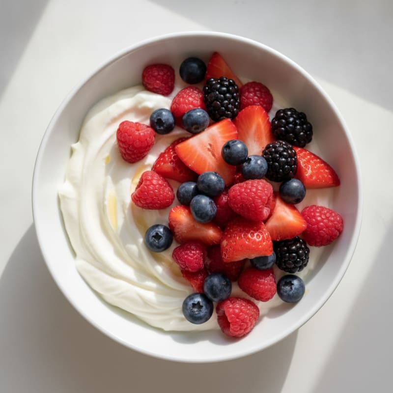 Greek Yogurt Protein Bowl with Mixed Berries