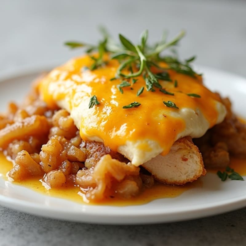 Cheesy French Onion Chicken Bake