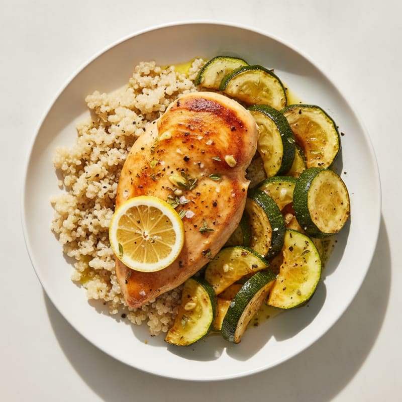 Lemon-Herb Chicken with Roasted Zucchini