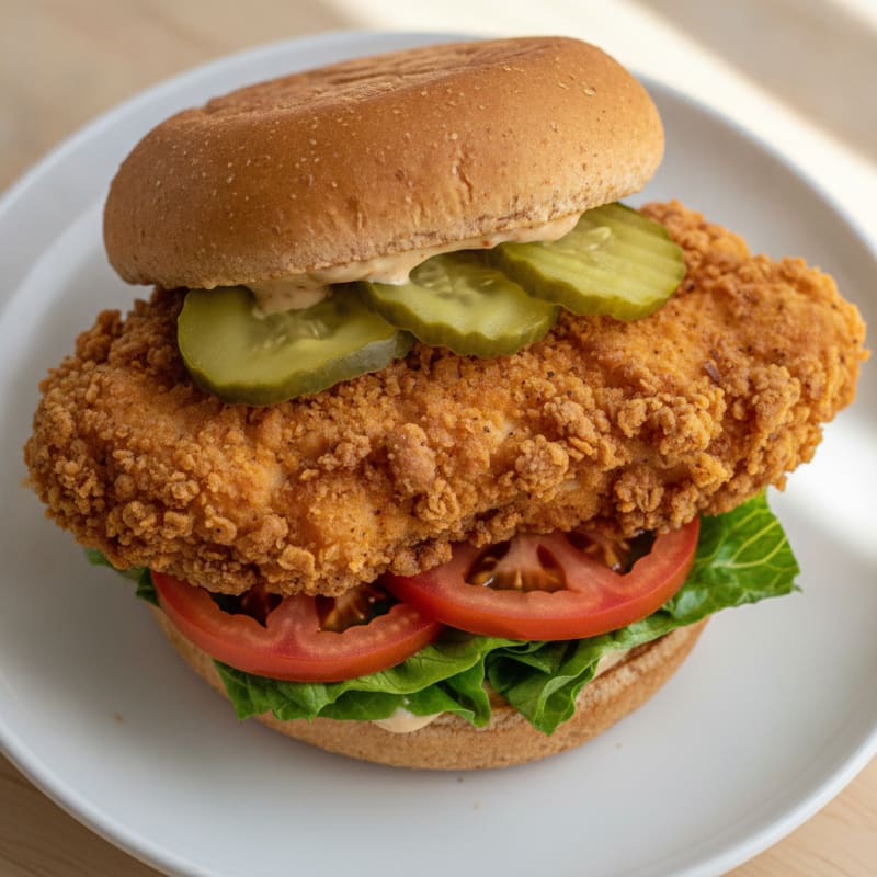 Buttermilk Fried Chicken Sandwich with Pickles