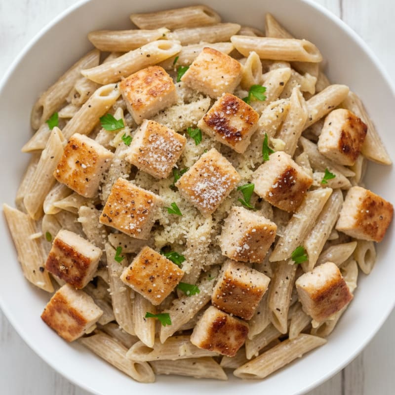 Garlic Parmesan Chicken Alfredo Pasta