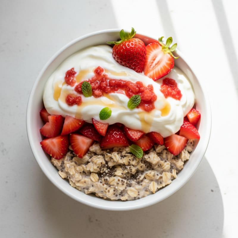 Strawberry Shortcake Overnight Oats