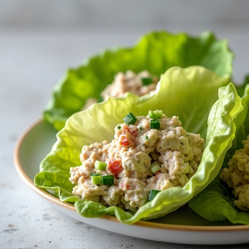 Creamy Tuna Salad Lettuce Wraps