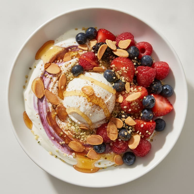 High-Protein Greek Yogurt Berry Bowl