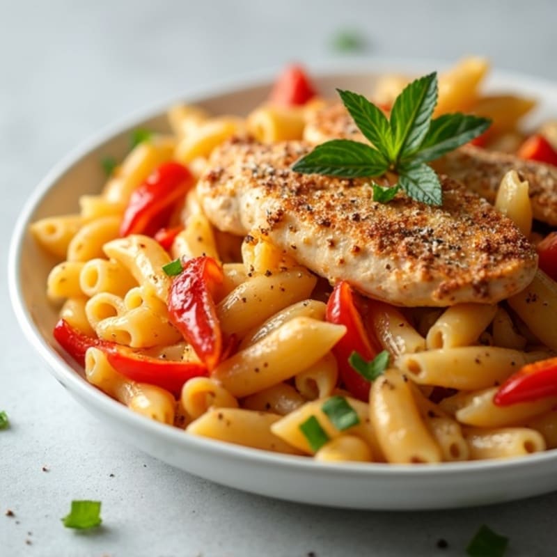 Creamy Cajun Chicken Pasta with Bell Peppers