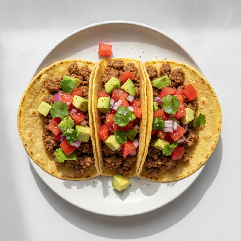 Ground Beef Tacos with Fresh Salsa