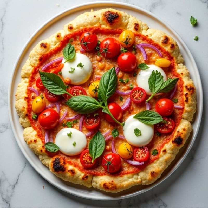 Healthy Chicken Pizza with Roasted Vegetables