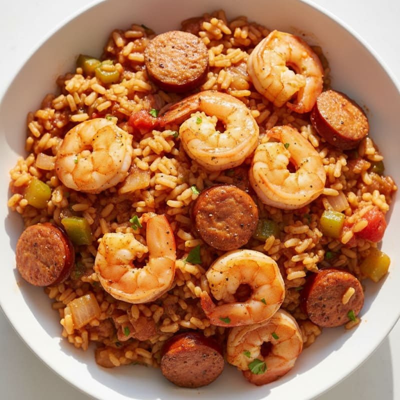 Creole Shrimp and Sausage Jambalaya