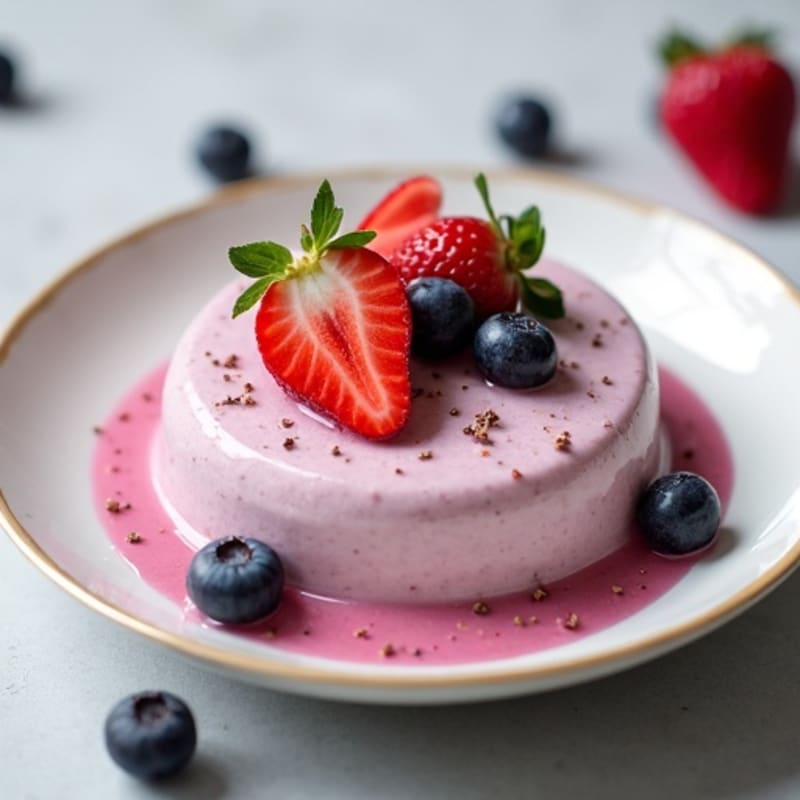 Silky Greek Yogurt Protein Mousse with Mixed Berries