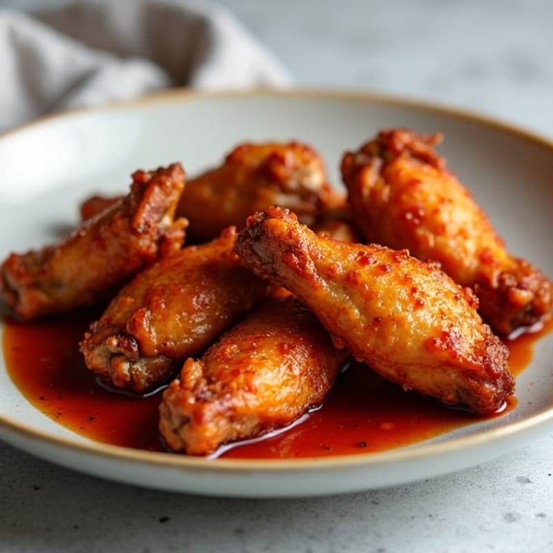 Crispy Baked Spicy BBQ Chicken Wings