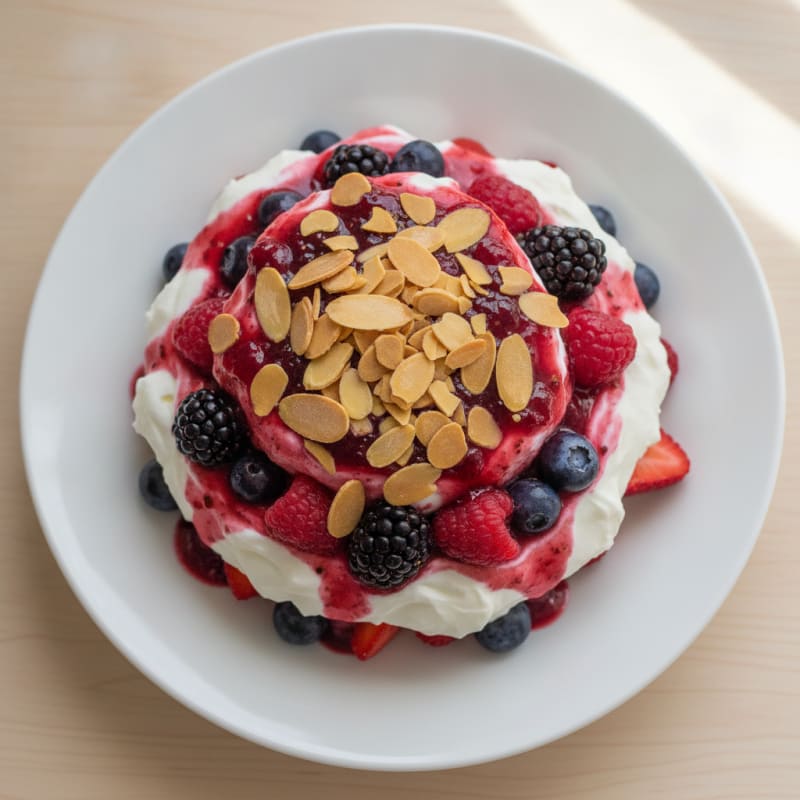 Greek Yogurt Protein Parfait with Mixed Berries