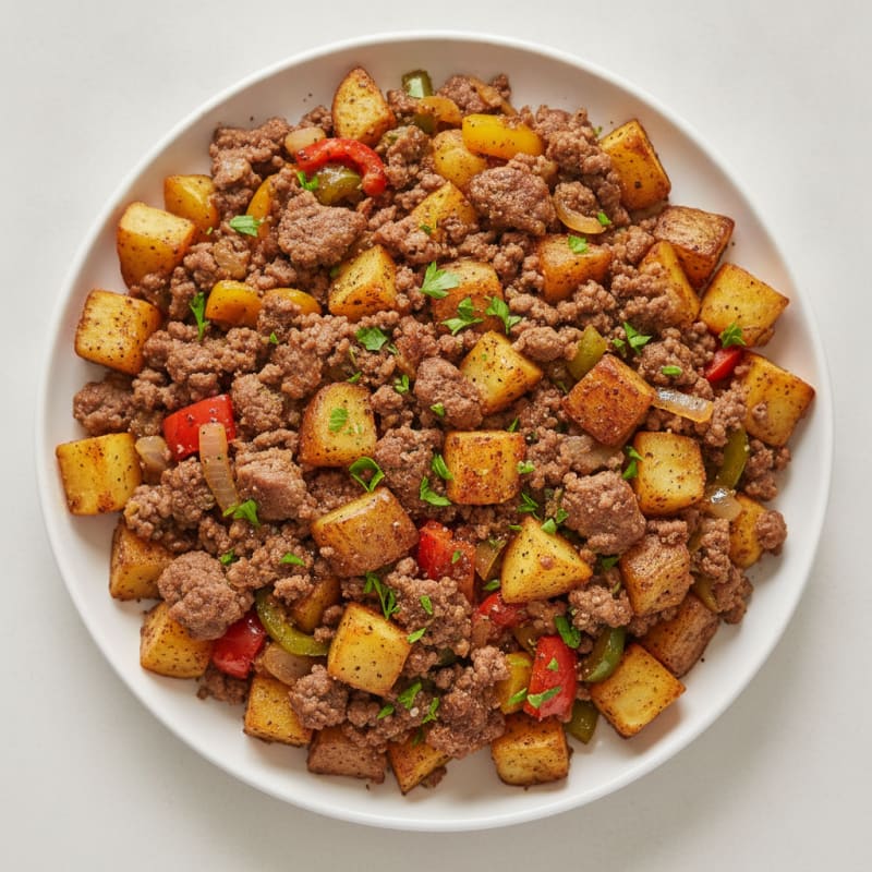 Savory Ground Beef and Potato Skillet