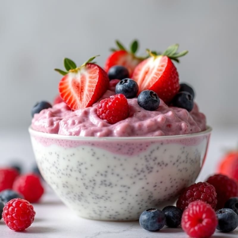 Creamy Chia Seed Pudding with Fresh Berries