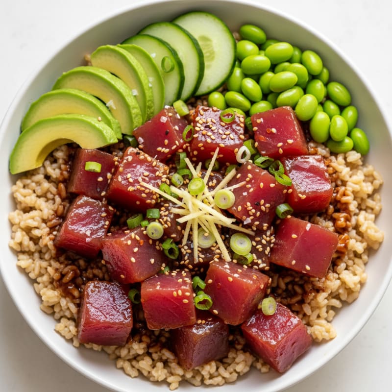 Ahi Tuna Hawaiian Poke Bowl