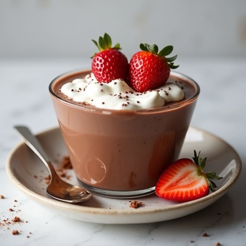 Silky Chocolate Protein Pudding with Greek Yogurt