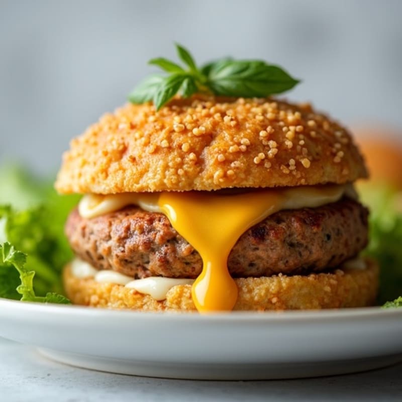 Crispy Mozzarella-Stuffed Lean Turkey Burgers