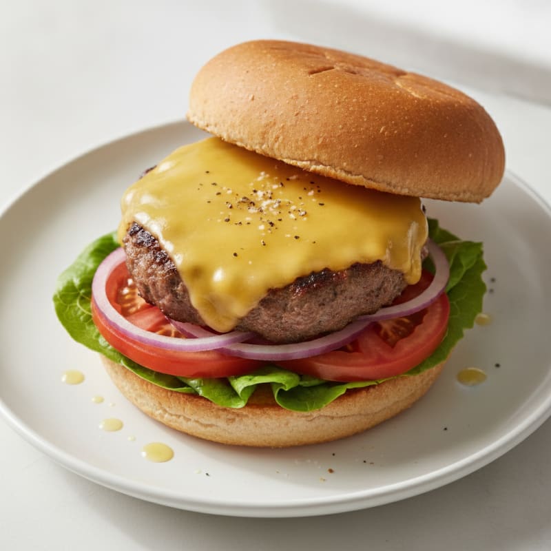 Classic Beef Burger with Toasted Buns