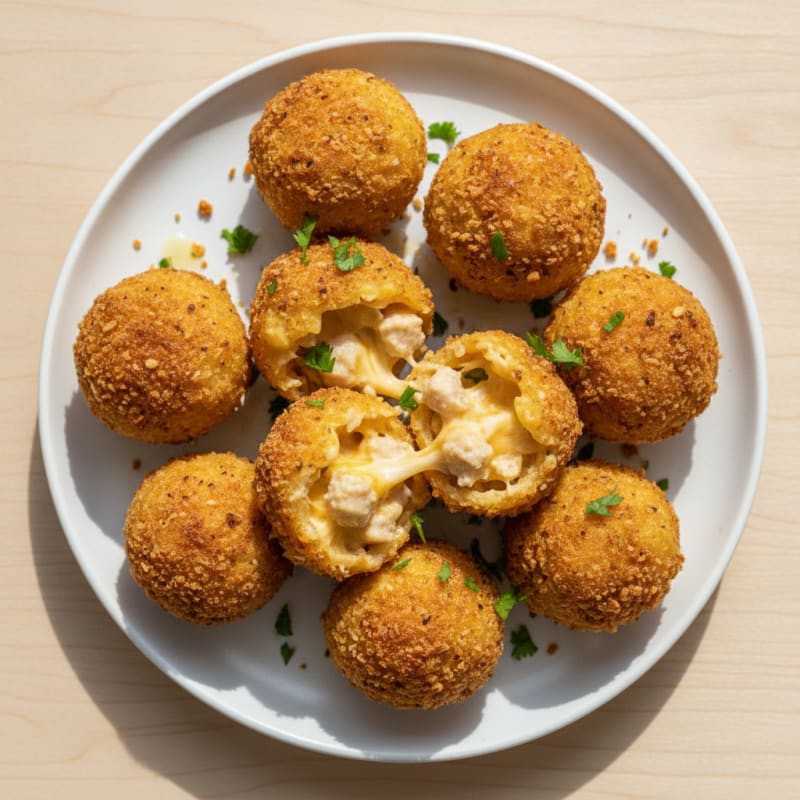 Air-Fried High-Protein Mac & Cheese Balls