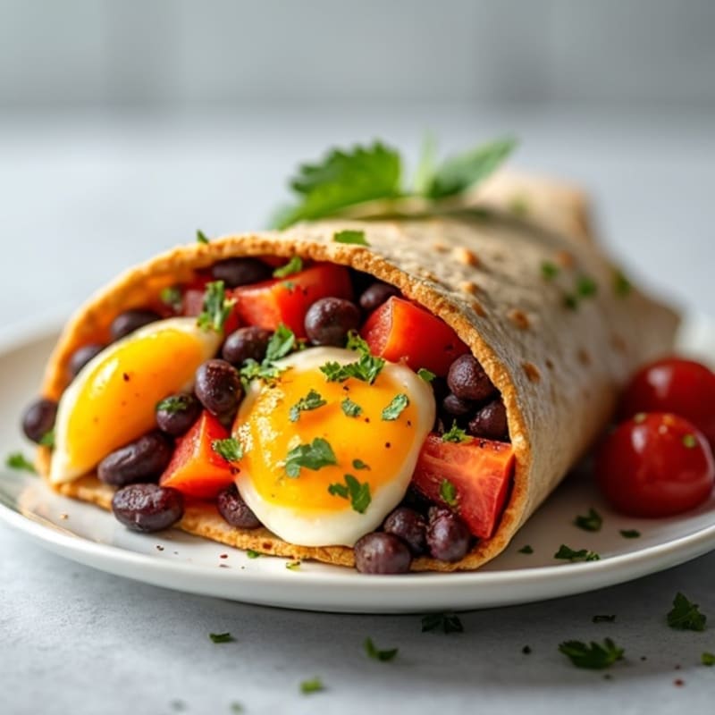 Protein-Packed Sweet Potato Black Bean Breakfast Burrito