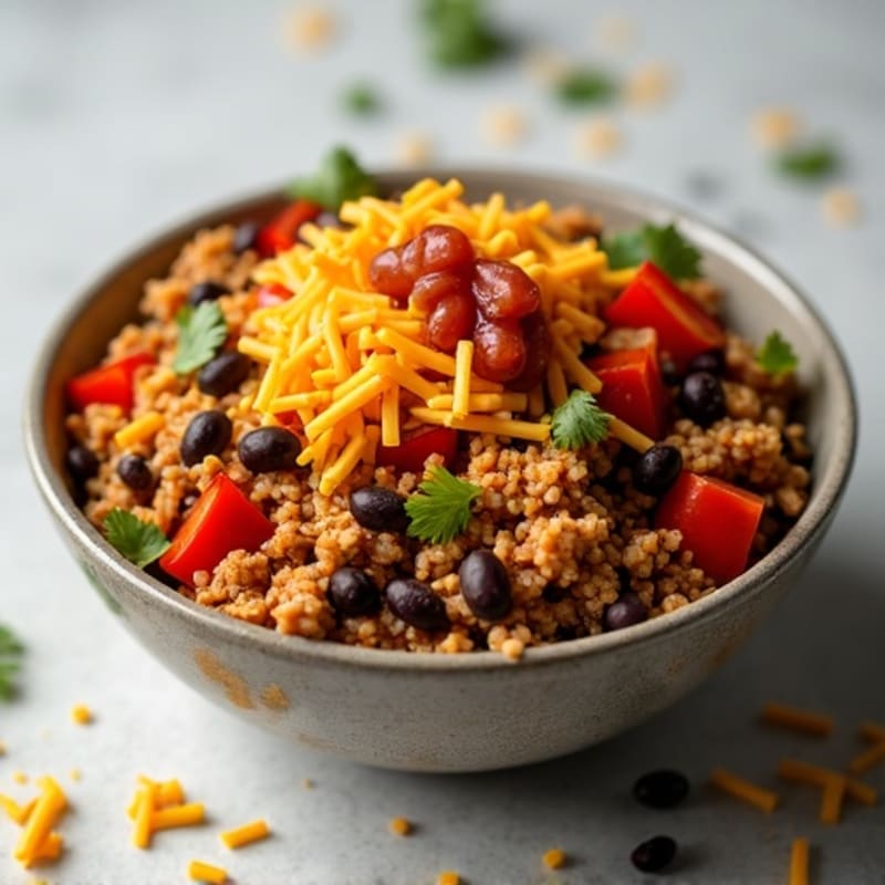 Spicy Turkey Taco Bowl with Black Beans