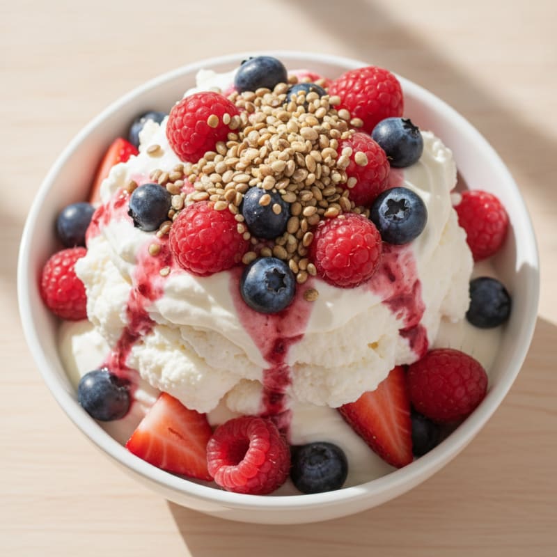 Greek Yogurt Protein Parfait with Berries