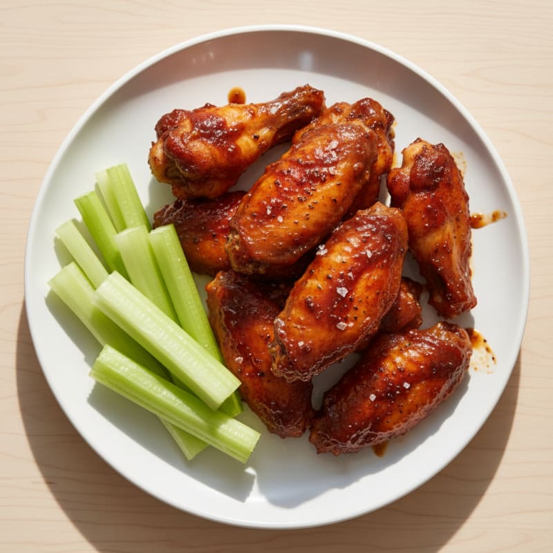 Spicy BBQ Glazed Chicken Wings