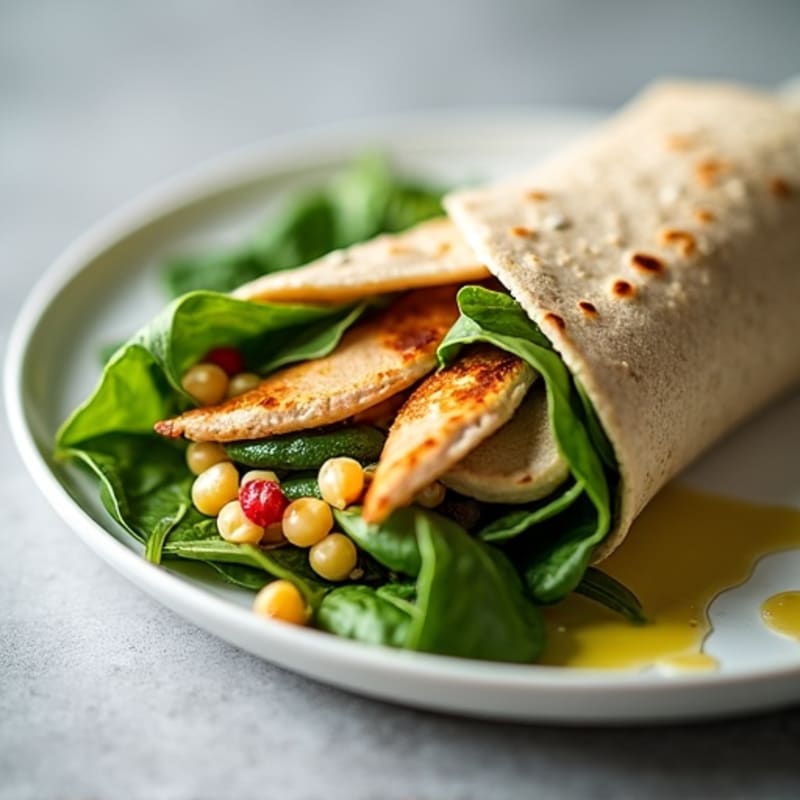 Herb-Roasted Turkey Wrap with Spinach and Hummus