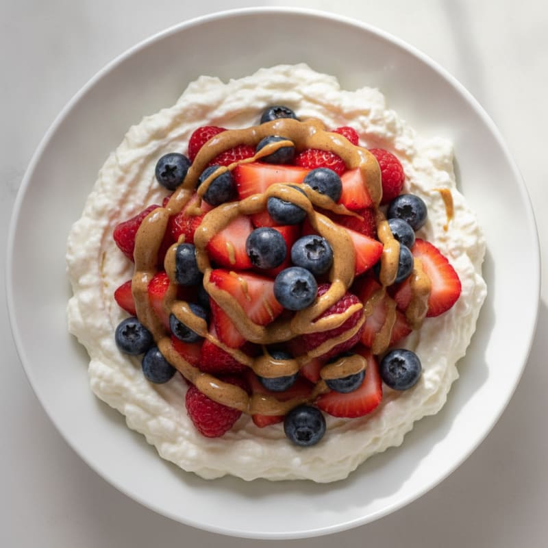 Greek Yogurt Protein Mousse with Berries