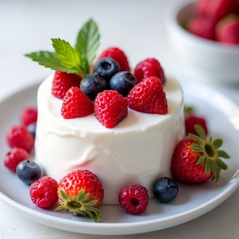 Silky Vanilla Protein Yogurt with Berries