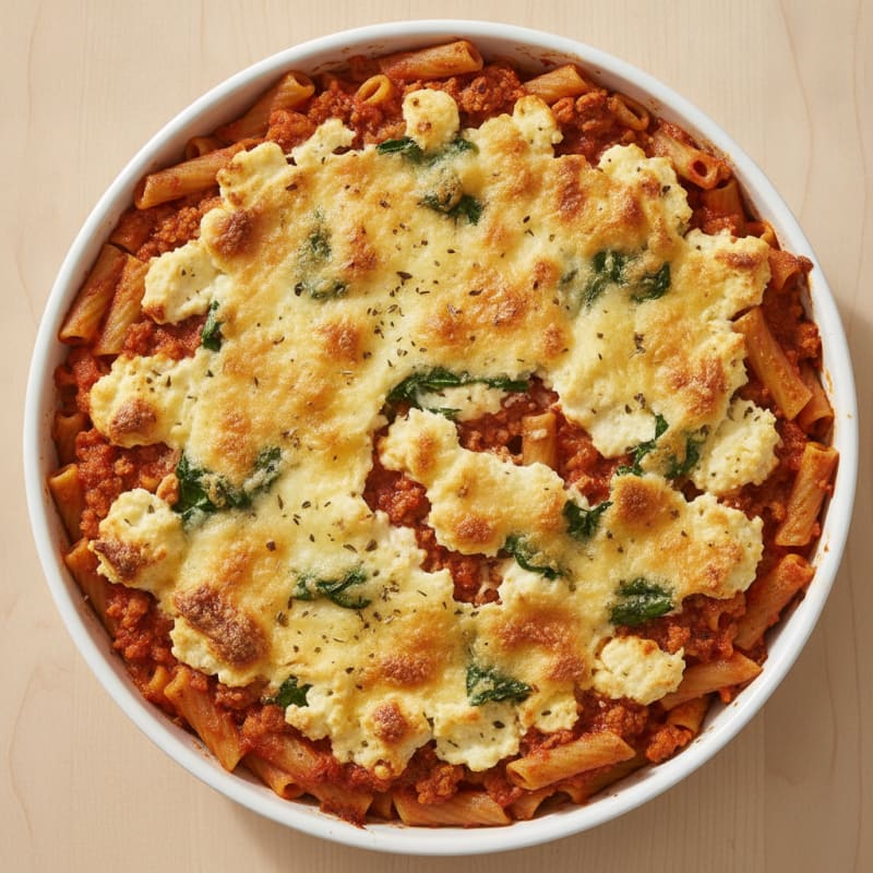 Classic Baked Ziti with Ricotta