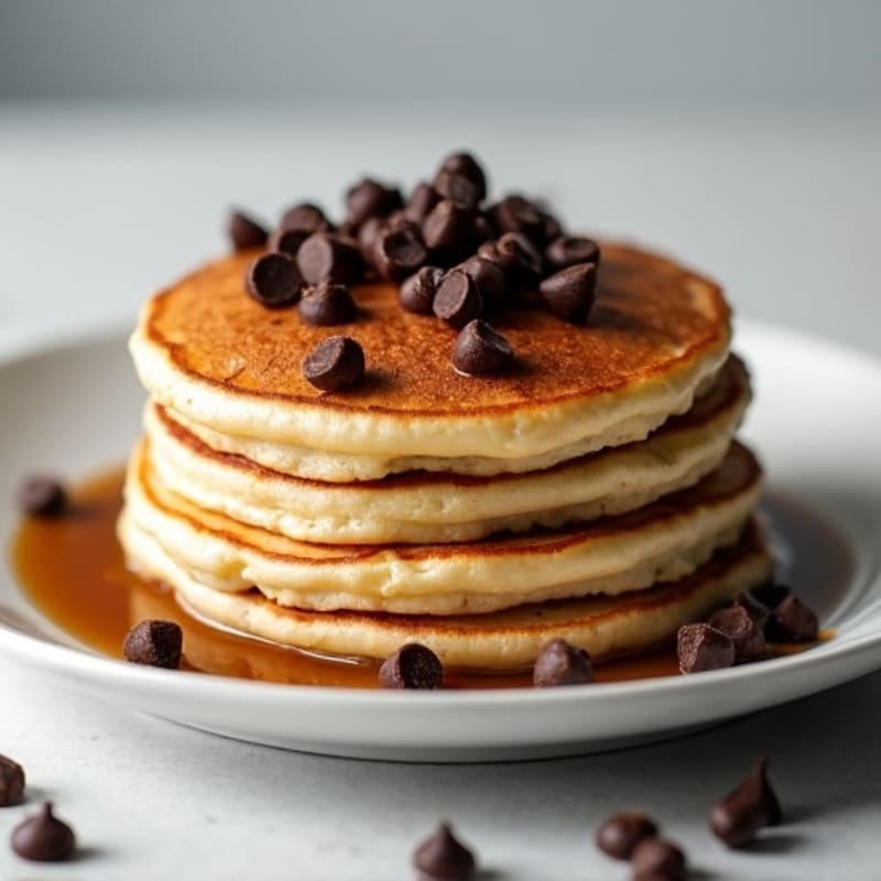 Fluffy High-Protein Chocolate Chip Pancakes
