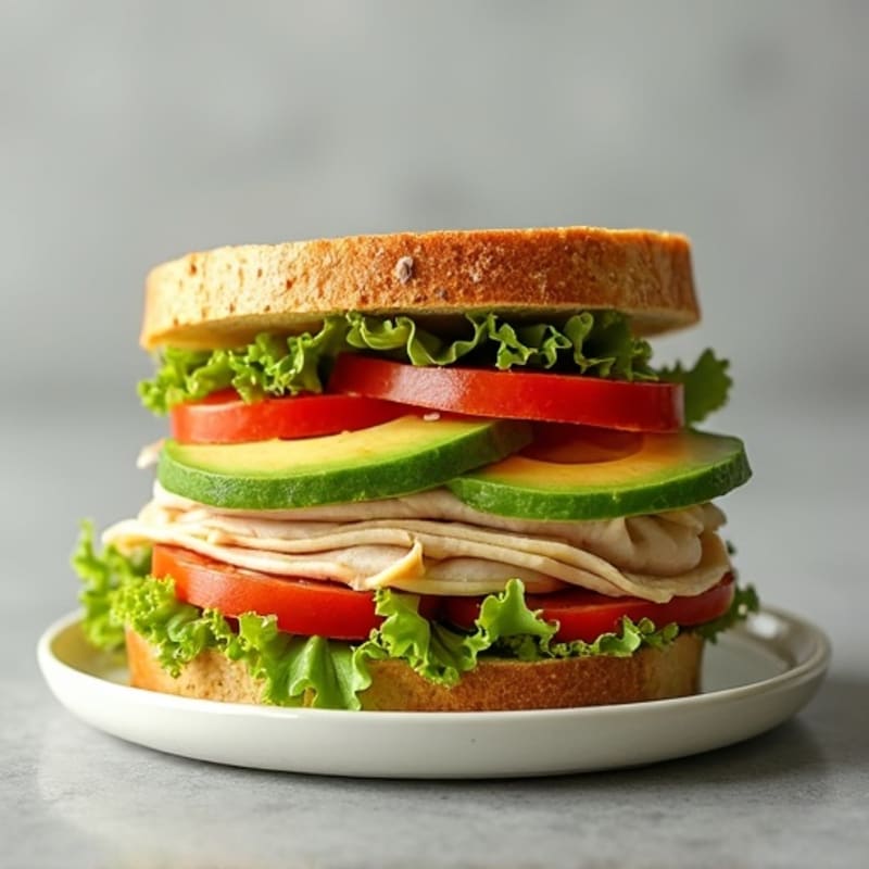 Stacked Turkey Club with Fresh Avocado