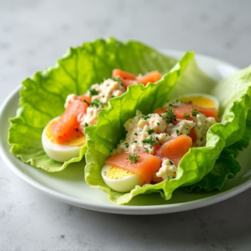 Creamy Herb Egg Salad Lettuce Wraps
