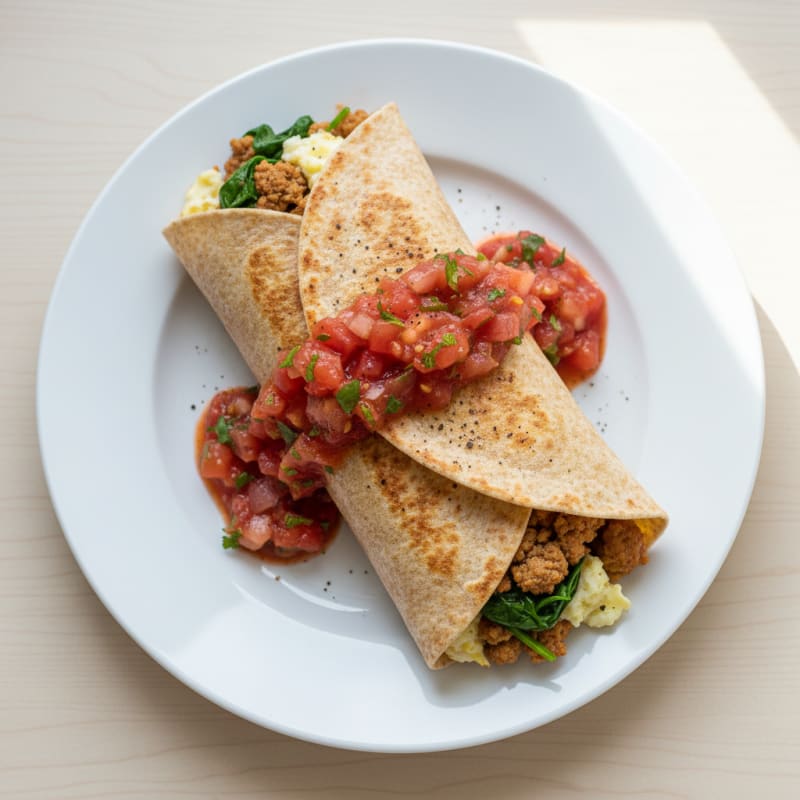 Ultimate Loaded Breakfast Burrito with Salsa