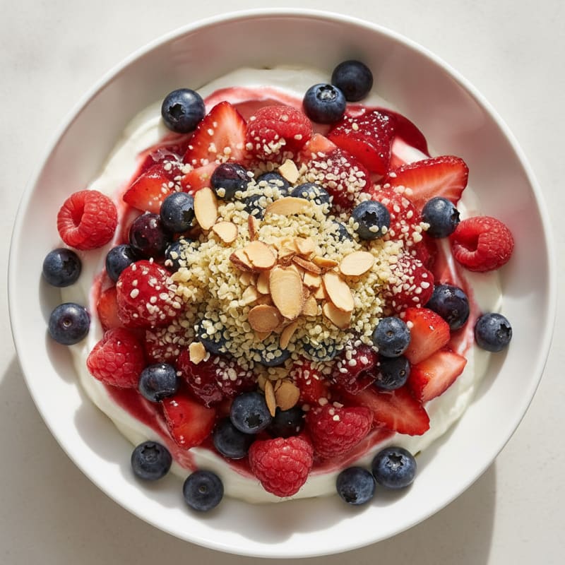 Creamy Greek Yogurt Protein Parfait with Mixed Berries